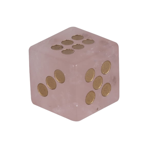 Round Corner Six Sided Dices Natural Crystal Role Playing Game Dices Math Counting Teaching Tool for Board Games