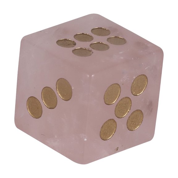 Round Corner Six Sided Dices Natural Crystal Role Playing Game Dices Math Counting Teaching Tool for Board Games