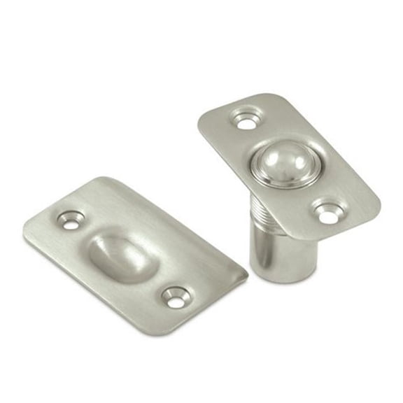 Round Corners Ball Catch, Satin Nickel - Solid