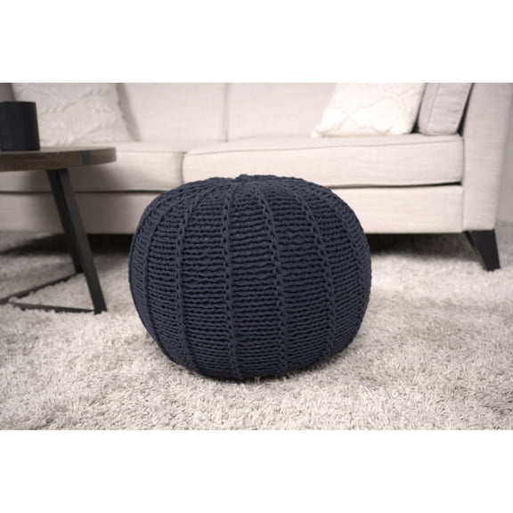 Round Cotton Floor Pouf / 200lbs Weight Support