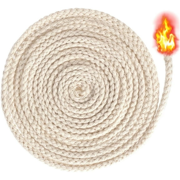 Round Cotton Oil Lamp Wicks Burner Kerosene Oil Lamp Wicks Replacement Alcohol Wick Rope Candle Lamp Burner 32.8 ft 0.16'' Braided Lamp Wicks for Oil Lamp Wicks