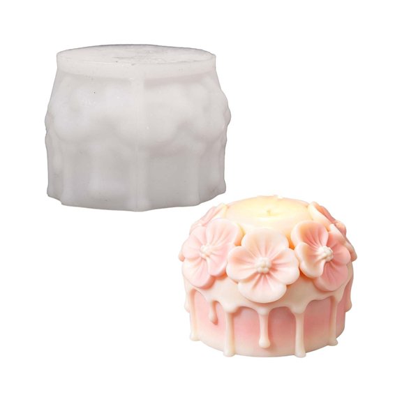 Round Craft Casting Form for Candle Making, Flower Shape Pouring Tool for Epoxy, Soap and Gypsum Projects, Flexible Sing