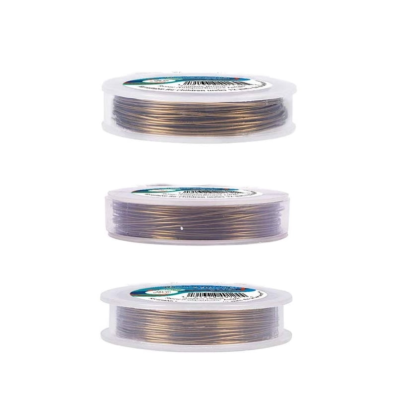 Round Craft Copper Wire Bronze 3rolls/set DIY