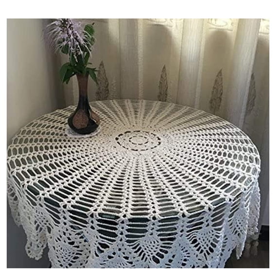 Round Crochet Doilies Tablecloths Vintage Lace Doilies Table Topper Doily Wedding Party Kitchen Decoration