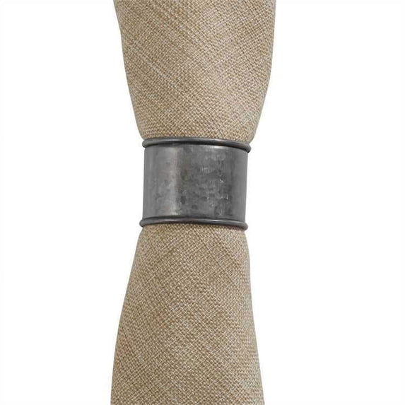 Round Cuff Napkin Rings - Galvanized Set of 6 - Park Designs