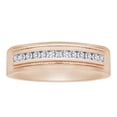 thumbnail image 1 of AFFY Round Cut (0.25 Cttw) White Natural Diamond Engagement Band Ring In 14K Solid Rose Gold,Ring Size-10, 1 of 1