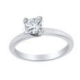 thumbnail image 1 of AFFY Round Cut (0.25 Cttw) White Natural Diamond Solitaire Engagement Ring In 14K Solid White Gold, 1 of 1