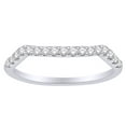 thumbnail image 1 of AFFY Round Cut (0.33 Cttw) White Natural Diamond Fashion Engagement Ring In 14K Solid White Gold, 1 of 1