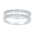 thumbnail image 1 of AFFY Round Cut (0.4 Cttw) White Diamond Enhancer Ring Guard In 14K Solid White Gold, 1 of 1
