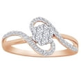 thumbnail image 1 of AFFY Round Cut (0.4 Cttw) White Natural Diamond Cluster Zigzag Promise Ring,Ring Size-7.5, 1 of 1
