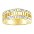 thumbnail image 1 of AFFY Round Cut (0.5 Cttw) White Diamond Engagement Wedding Band Ring In 14K Solid Yellow Gold,Ring Size-5.5, 1 of 1