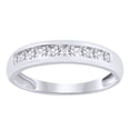 thumbnail image 1 of AFFY Round Cut (0.50 Cttw) White Natural Diamond Engagement Band Ring In 14K Solid White Gold, 1 of 1