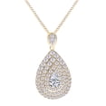 thumbnail image 1 of AFFY Round Cut 1.40 Cttw White Natural Diamond Pear Shaped Drop Pendant Necklace, 1 of 1