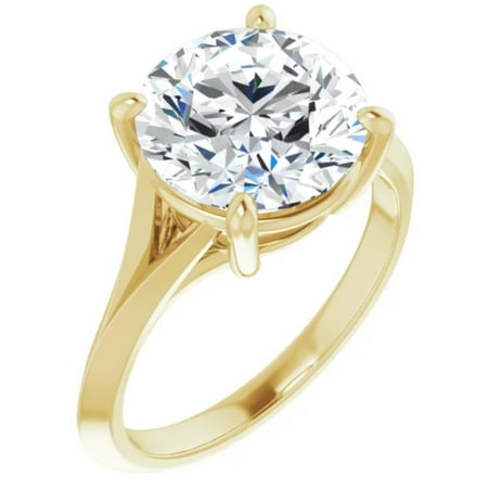 Round Cut 3 Carat Lab Diamond Engagement Ring