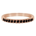 thumbnail image 1 of AFFY Round Cut Black Natural Diamond Eternity Band Rind In 14K Solid Rose Gold (0.25 Ct), 1 of 1
