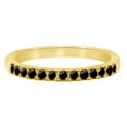 thumbnail image 1 of AFFY Round Cut Black Natural Diamond Eternity Band Rind In 14K Solid Yellow Gold (0.25 Ct), 1 of 1