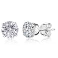 thumbnail image 1 of Round-Cut CZ Sterling Silver Stud Earrings, 5mm, 1 of 2