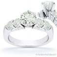 thumbnail image 1 of Round Cut Charles & Colvard Forever Brilliant 5-Stone Engagement Ring in 14k White Gold, 1 of 5