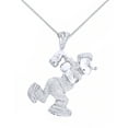 thumbnail image 1 of AFFY Round Cut Cubic Zirconia Popeye Hip Hop Pendant in 14K White Gold Over Sterling Silver (4 Cttw), 1 of 1