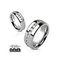 thumbnail image 1 of Round Cut Cz Stainless Steel Eternity Wedding Ring Band (4-8mm Wide) Width 6mm Size 10, 1 of 2