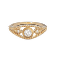 thumbnail image 1 of Round Cut Diamond Band in 14K Yellow Gold Vermeil- Bezel Diamond Band, 1 of 2