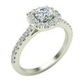thumbnail image 1 of Round-Cut Engagement Rings Halo Diamond Ring 14K White Gold 0.75 Carat (G,SI), 1 of 5