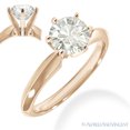 thumbnail image 1 of Round Cut Forever Brilliant Moissanite 6-Prong Solitaire Engagement Ring in 14k Rose Gold, 1 of 4
