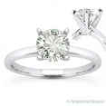 thumbnail image 1 of Round Cut Forever ONE D-E-F Moissanite Classic 4-Prong Solitaire Engagement Ring in 14k White Gold, 1 of 4