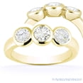 thumbnail image 1 of Round Cut Forever ONE Moissanite 3-Stone Engagement Ring in 14k Yellow Gold, 1 of 5