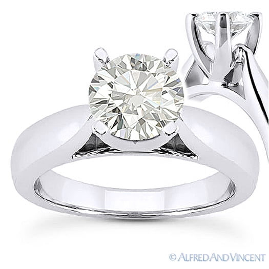 2.26 CT Simulated Diamond Bridal Wedding Engagement Ring Set 14K White Gold  Over