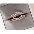 thumbnail image 1 of Round Cut Lab Created Diamond Enhancer Guard Wrap Band Ring 14k Rose Gold Plated, 1 of 5