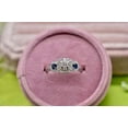 thumbnail image 1 of Round Cut Lab Created Diamond Sapphire 14K White Gold Plated Sterling Silver Women's Cocktail Ring, 1 of 5