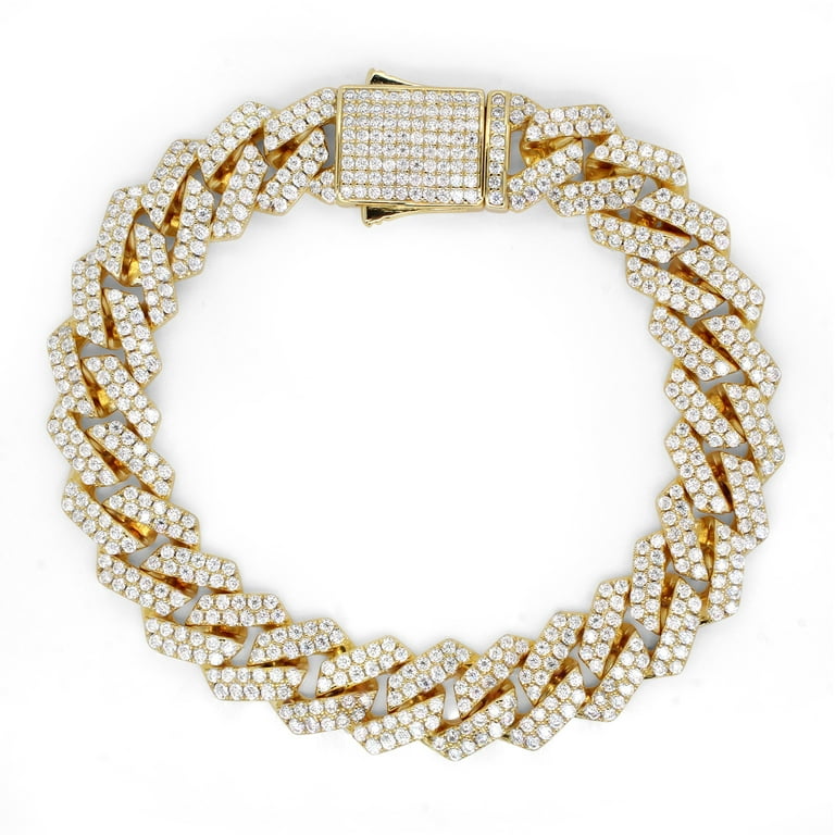 MEN'S NECKLACE 9.00CT ROUND DIAMOND 10K YELLOW GOLD MEN'S NECKLACE 9.00CT ROUND DIAMOND 10K YELLOW GOLD