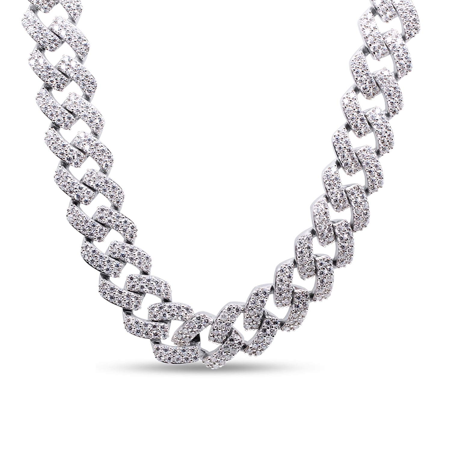 Diamond Cuban Chain Amazon 12MM 15MM 19MM Micro Pave Cz Hip Hop