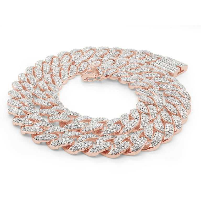 Cuban link chain 2024 with lab diamonds