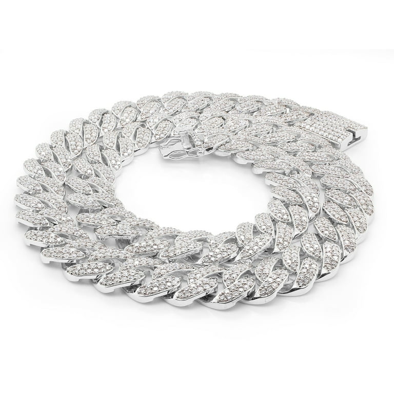 Gold over silver cuban link chain shop