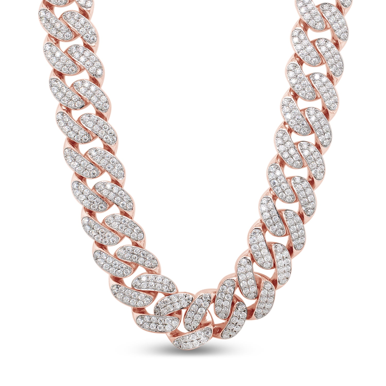 Diamond cuban link chain gold plated best sale