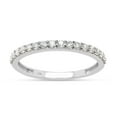 thumbnail image 1 of Round Cut Lab Created Moissanite Diamond Half Eternity Engagement Anniversary Wedding Band Ring In 10K White Gold(G-H Color,VVS1 Clarity,0.40 Cttw)-8.5, 1 of 7