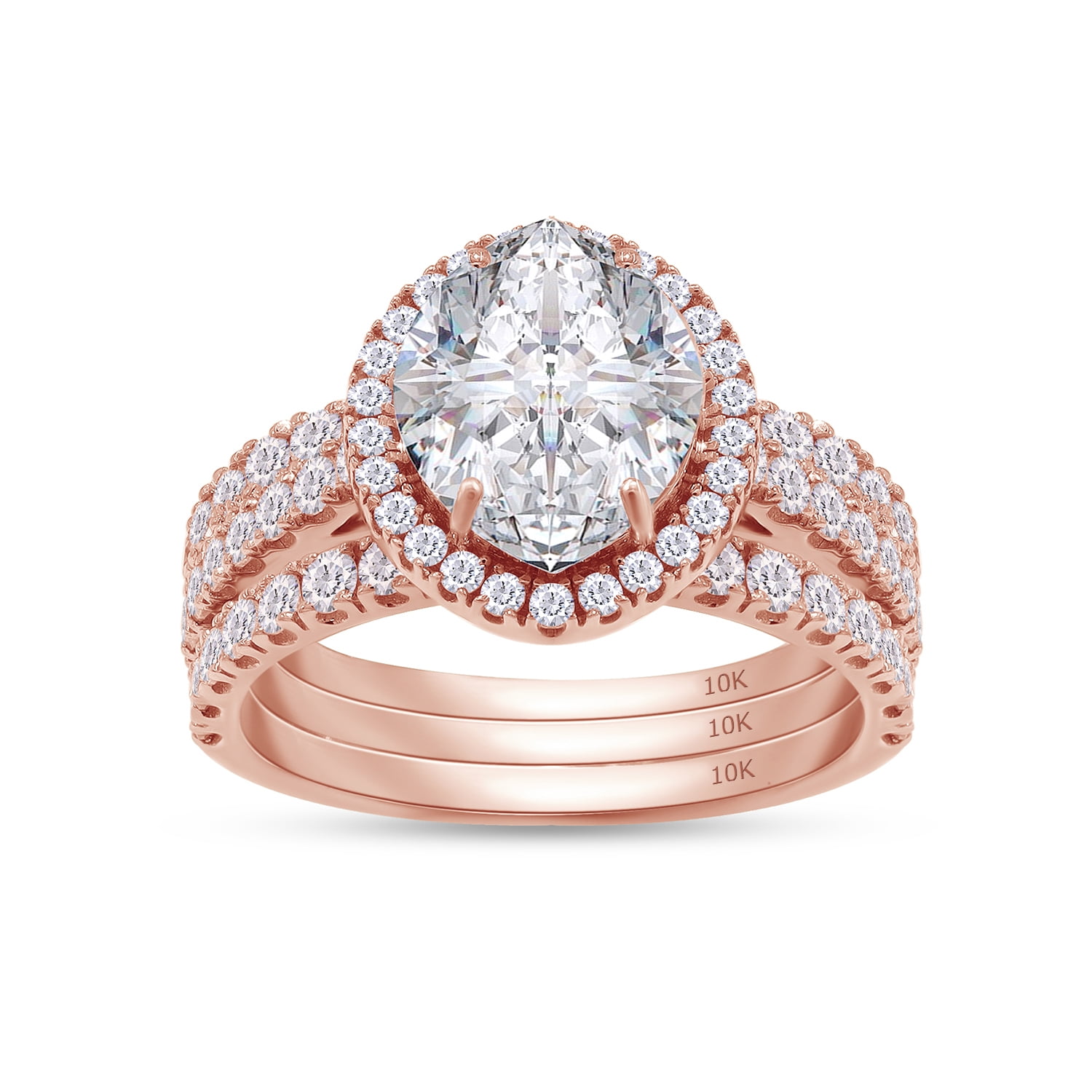 Halo wedding sale band sets