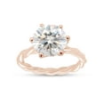 thumbnail image 1 of Round Cut Lab Created Moissanite Diamond Twisted Rope Knot Solitaire Engagement Ring In 14K Rose Gold Plated Sterling Silver(G-H Color,VVS1 Clarity,3.00 Cttw)-9, 1 of 7