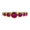 thumbnail image 1 of Round Cut Lab-Created Ruby Milgrain Bezel-Set Wedding Band Ring in 925 Sterling Silver – Elegant Jewelry for Her, 1 of 7