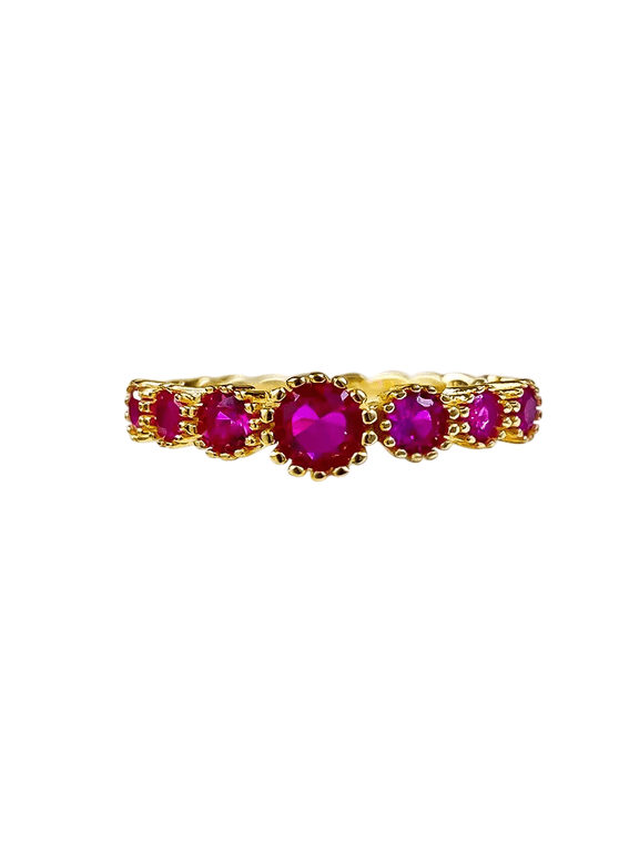 Round Cut Lab-Created Ruby Milgrain Bezel-Set Wedding Band Ring in 925 Sterling Silver – Elegant Jewelry for Her