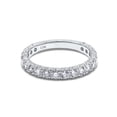 thumbnail image 1 of Round Cut Lab Grown Diamond Eternity Engagement Wedding Band Ring For Women In 10K White Gold EGL Certified(Color G,Clarity VVS2,0.85 Cttw)-6.5, 1 of 5
