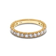 thumbnail image 1 of Round Cut Lab Grown Diamond Eternity Engagement Wedding Band Ring For Women In 10K Yellow Gold EGL Certified(Color G,Clarity VVS2,0.85 Cttw)-5, 1 of 6