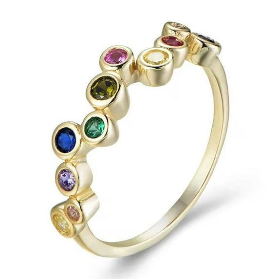 Round Cut Lab created Multi sapphire and Half Eternity bezel Setting Unique Wedding boodles Band ring in 925 Sterling Silver Elegant and Unique Jewelry for Special Occasions