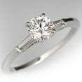 thumbnail image 1 of Round Cut Moissanite Wedding Ring 925 Sterling Silver Ring Moissanite Engagement Ring April Birthstone Ring, 1 of 5