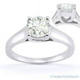 thumbnail image 1 of Round Cut Moissanite by Charles & Colvard Trellis Solitaire Engagement Ring in 14k White Gold, 1 of 5