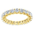 thumbnail image 1 of AFFY Round Cut Natural Diamond Eternity Band Ring In 14K Solid Yellow Gold (2.5 Ct) By, 1 of 1