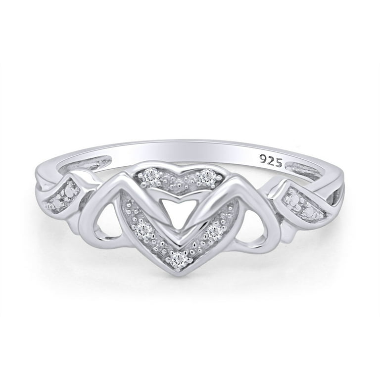 Walmart jewelry heart rings on sale
