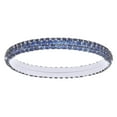 thumbnail image 1 of AFFY Round Cut Simulated Blue Sapphire Engagement Wedding Band Ring In 14K Solid White Gold, 1 of 1